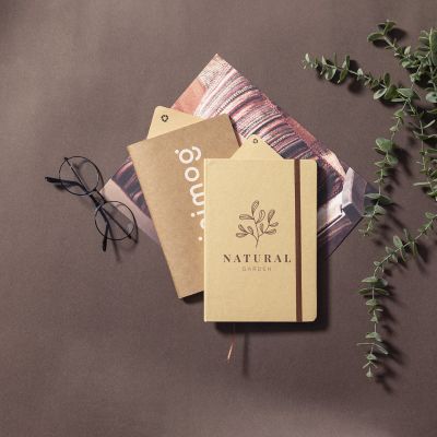 Bloc de notas con papel kraft