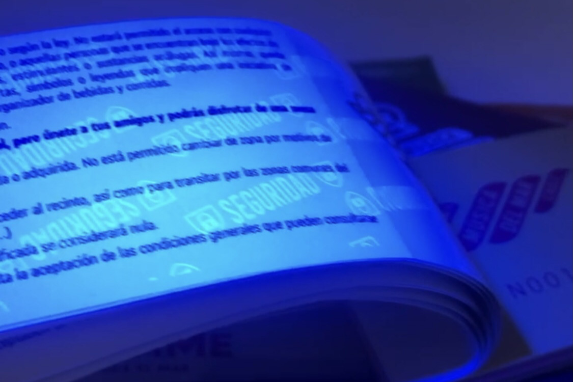 Controles de seguridad en impresión de entradas y tickets para eventos