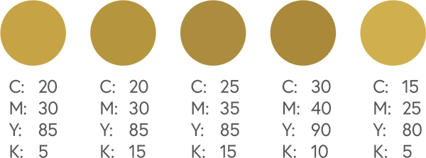 colores dorados cmyk